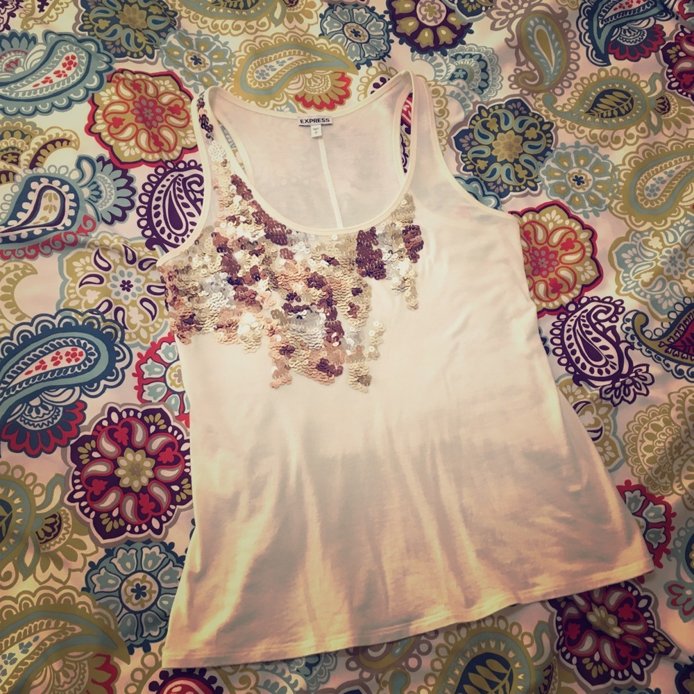 5/$30 Express sequin and cotton tank